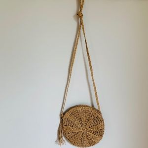 Boutique | straw circle crossbody bag purse